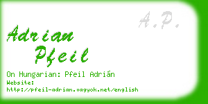 adrian pfeil business card